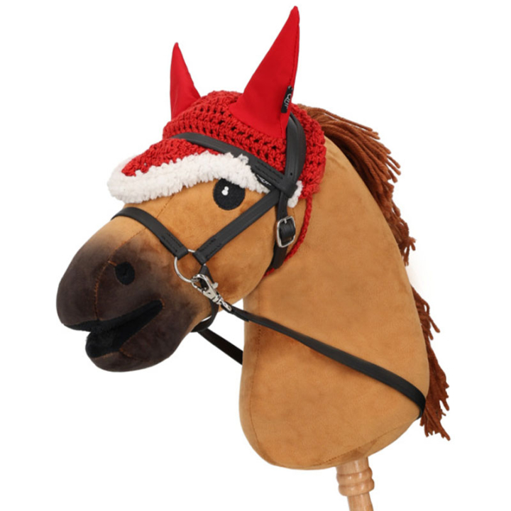 Ear Bonnet for Hobby Horse Christmas Red/White in the group Holidays & Masquerade at Equinest (5736RO0REWH)