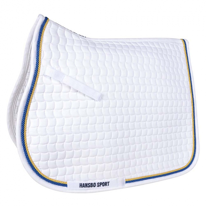 Allround Saddle Pad Club White/Blue/Yellow in the group Horse Tack / Saddle Pads / All-Purpose & Jumping Saddle Pads at Equinest (600040WH)
