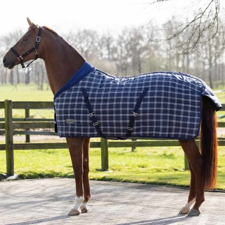 Stable Rug Luxury Check 300g 1200D Navy Blue in the group Horse Rugs / Stable Rugs at Equinest (6006BLRU165NA_r)