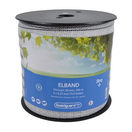 Electric Tape 20mm White/Black 200m in the group Stable & Paddock / Fencing / Fencing Rope & Fencing Tape at Equinest (600843)