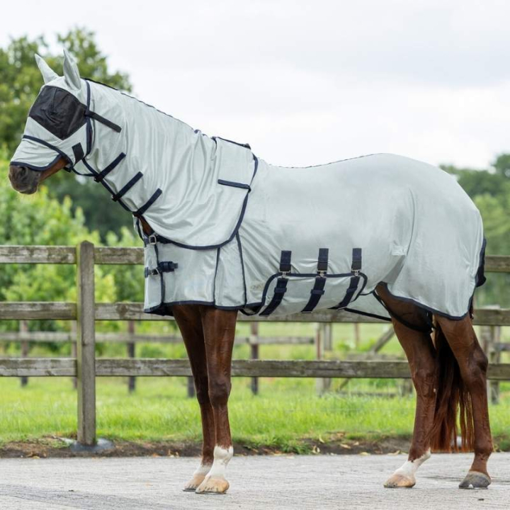 Fly Rug with Detachable Neck and Ear Bonnet Grey in the group Fly Protection / Fly Rugs at Equinest (6013GS125GR_r)