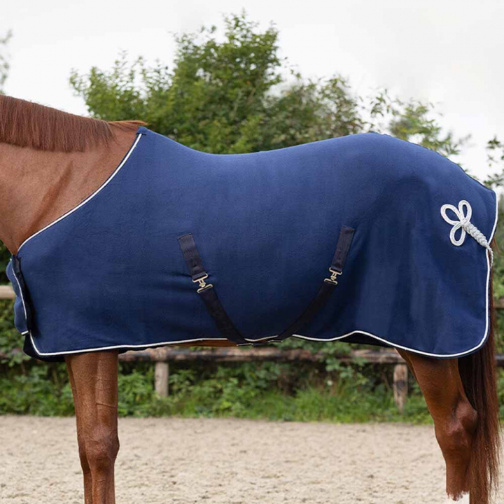  Fleece Rug Ornament Navy Blue/Silver in the group Horse Rugs / Fleece Rugs at Equinest (6014NASI)