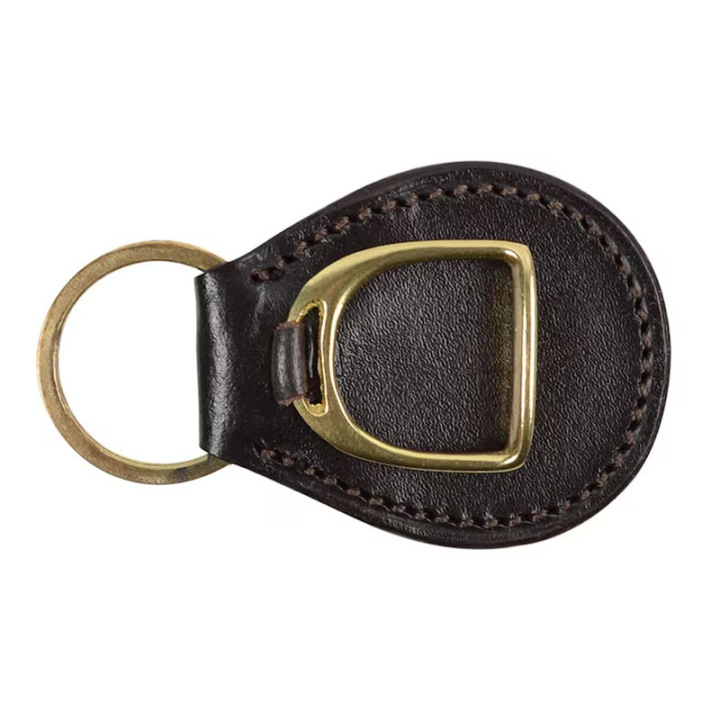 Keychain HS Stirrup Plate Brown/Gold in the group Equestrian Clothing / Accessories at Equinest (603521GD)
