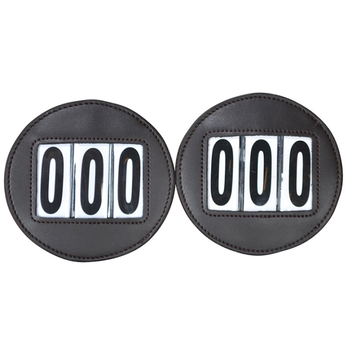 Number tag HS Vegan Leather 2-pack Brown in the group Horse Tack / Horse Tack Accessories / Competition Numbers at Equinest (603972BR)