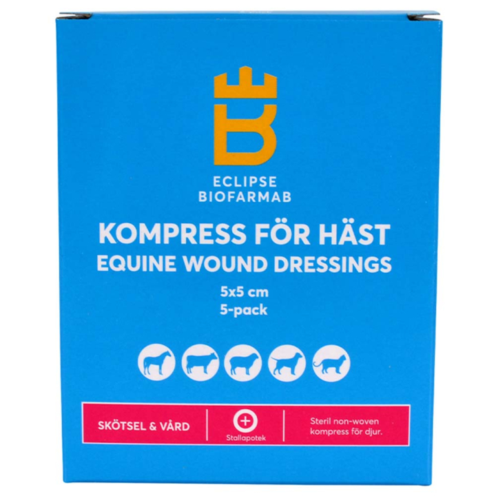 Sterile Equine Wound Dressings 5-pack 5x5cm in the group Grooming & Health Care / Wound Care / Veterinary Bandages at Equinest (604186)