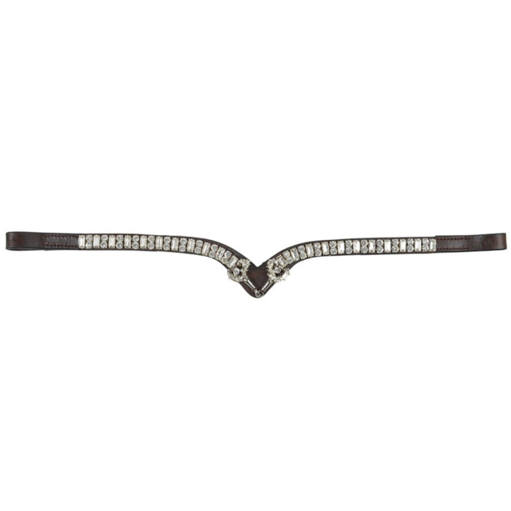  Browband HS Bit & Rhinestones Brown in the group Horse Tack / Bridles & Browbands / Browbands at Equinest (604365BR_r)