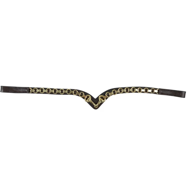 Browband HS Bit Gold Brown in the group Horse Tack / Bridles & Browbands / Browbands at Equinest (604371BR_r)