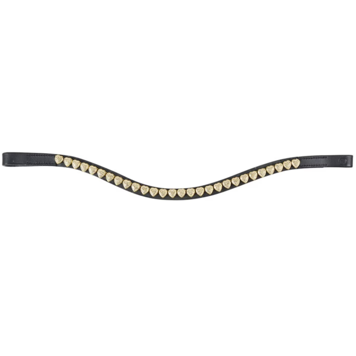Browband HS Hearts Black in the group Horse Tack / Bridles & Browbands / Browbands at Equinest (604374BA_r)