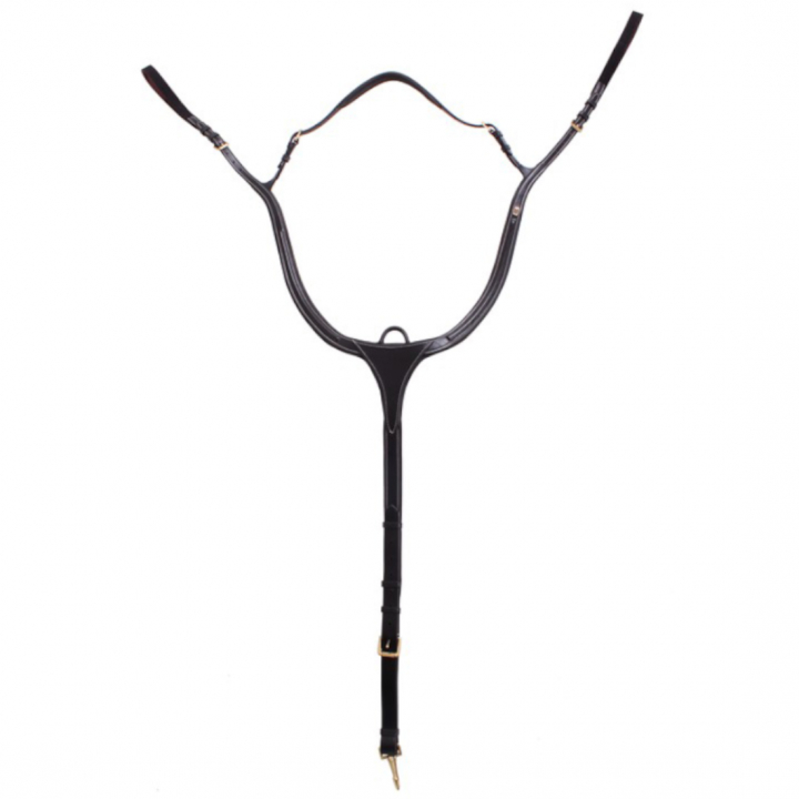 Breastplate E-logo Black/Brass in the group Horse Tack / Martingale & Breastplate / Breastplate at Equinest (610001000203BA)