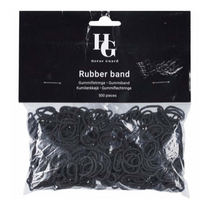 Rubber Bands 500pcs HG Black in the group Grooming & Health Care / Plaiting Bands & Mane Bows at Equinest (72141BA)
