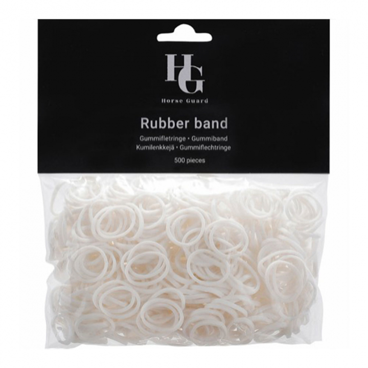 Rubber Bands 500pcs HG White in the group Grooming & Health Care / Plaiting Bands & Mane Bows at Equinest (72141WH)