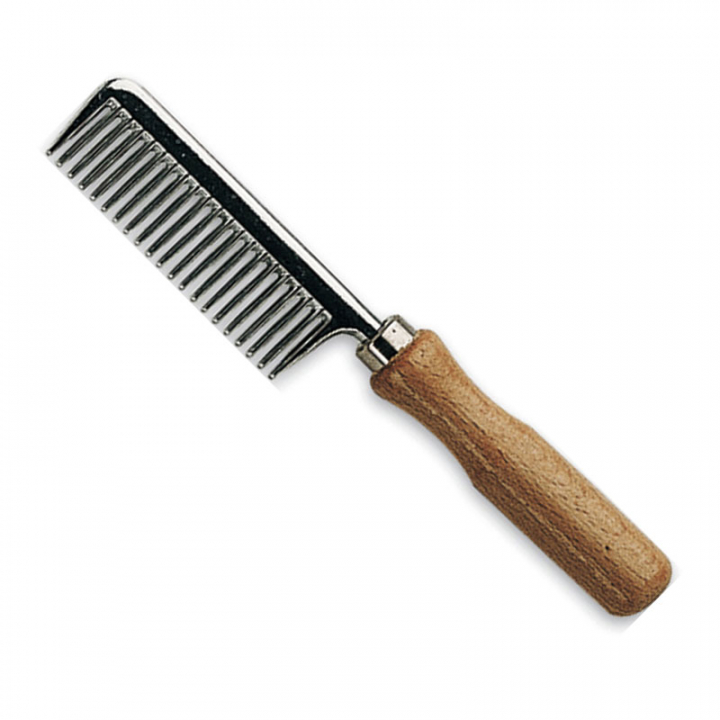 Mane Comb Aluminum with Wooden Handle HG in the group Grooming & Health Care / Horse Brushes / Mane & Tail Brushes at Equinest (72156BR)