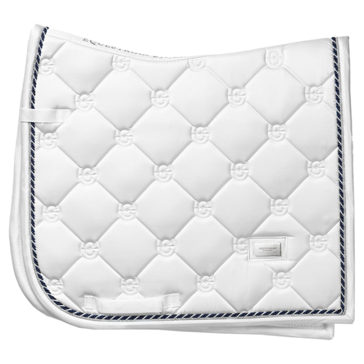 Dressage Saddle Pad ES White Perfection Silver in the group Horse Tack / Saddle Pads / Dressage Saddle Pad at Equinest (734019280151SI_r)