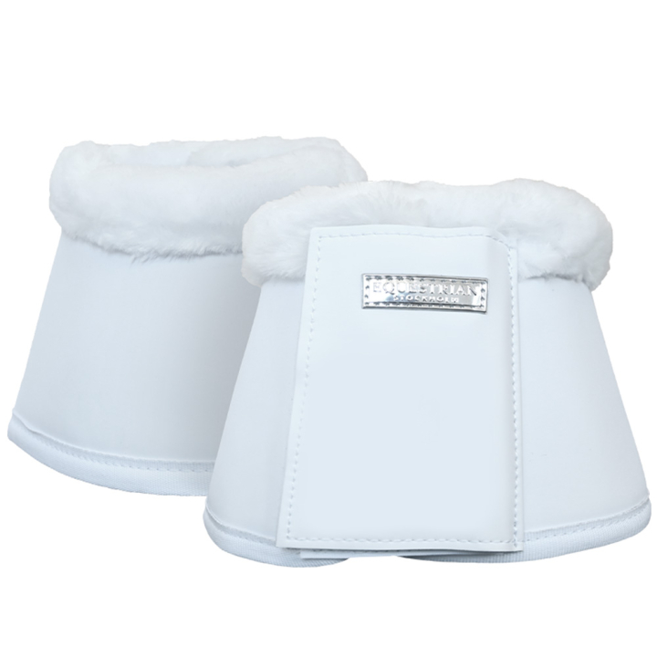 Bell Bots ES Faux Fur White Silver in the group Horse Tack / Leg Protection / Bell Boots at Equinest (734020643170WHSI_r)