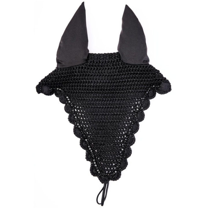 Long Ear Bonnet Deepcut Glitter Black in the group Horse Tack / Bonnets at Equinest (800762001BA_r)