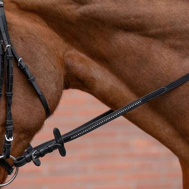 Web Reins Diamond Black in the group Horse Tack / Reins / Webbed Reins at Equinest (8139801PBA_r)
