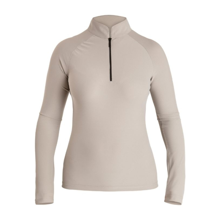 Riding Shirt Mika Long Sleeve Taupe in the group Equestrian Clothing / Sweaters & Hoodies at Equinest (856713TAU_r)