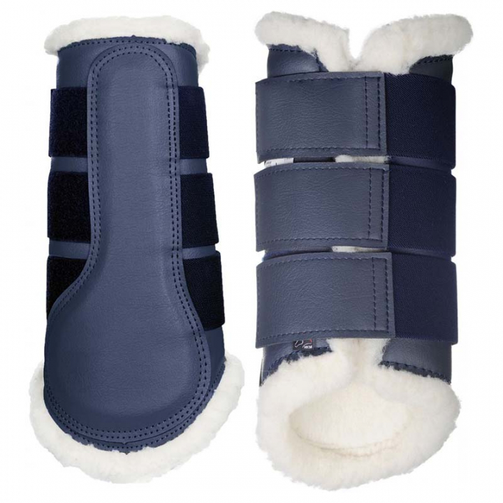 Brushing Boots with Fleece Comfort Navy Blue in the group Horse Tack / Leg Protection / Brushing Boots & Dressage Boots at Equinest (85851Ma_r)