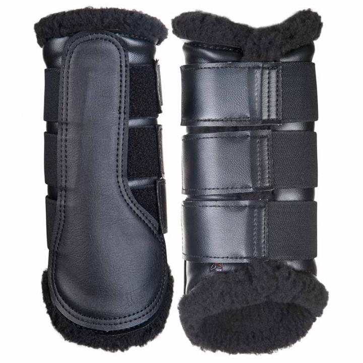 Brushing Boots with Fleece Comfort Black/Black in the group Horse Tack / Leg Protection / Brushing Boots & Dressage Boots at Equinest (85851SvSv_r)