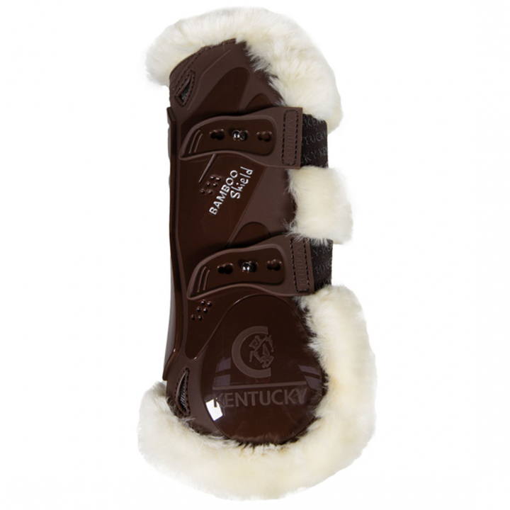 Tendon Boots Sheepskin Bamboo Shield Brown in the group Horse Tack / Leg Protection / Tendon Boots at Equinest (88102Br_r)
