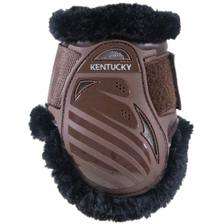 Fetlock Boots Young Vegan Sheepskin Brown/Black in the group Horse Tack / Leg Protection / Fetlock Boots at Equinest (88205BRBA_r)