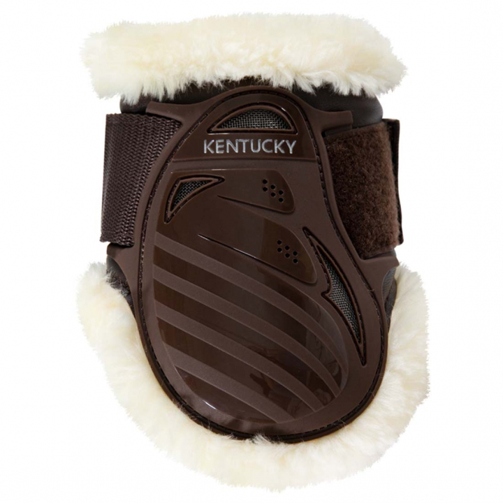 Young Horse Sheepskin Fetlock Boots Shield Brown in the group Horse Tack / Leg Protection / Fetlock Boots at Equinest (88205Br_r)