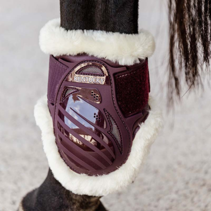 Fetlock Boots Young Vegan Sheepskin Bordeaux in the group Horse Tack / Leg Protection / Fetlock Boots at Equinest (88205WN_r)