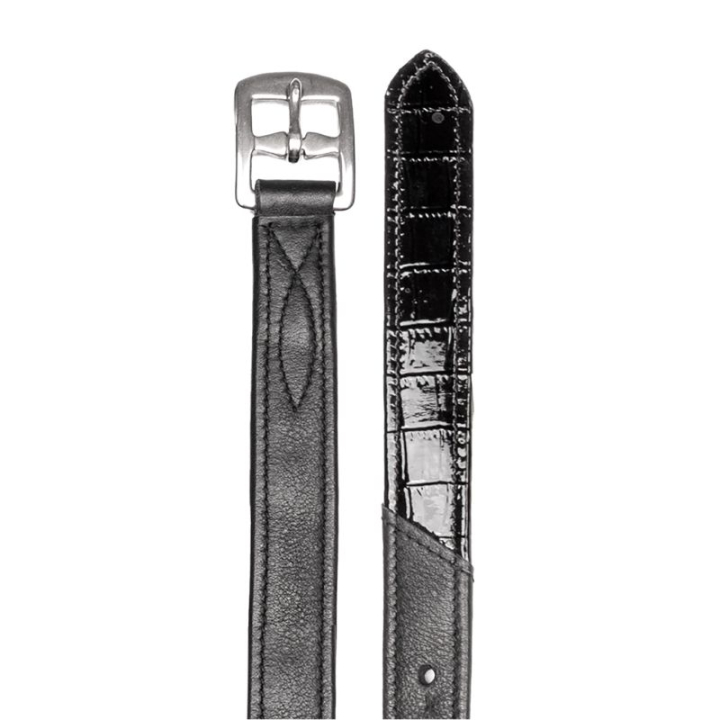 Stirrup Leathers Croco X-Line Black in the group Horse Tack / Stirrup Leathers at Equinest (95821011BA_r)