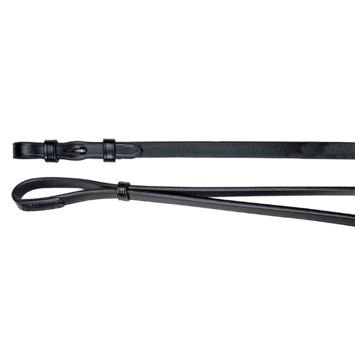 Curb Reins Leather 12mm Hooks Black in the group Horse Tack / Reins / Leather Reins at Equinest (958401BA-FU)