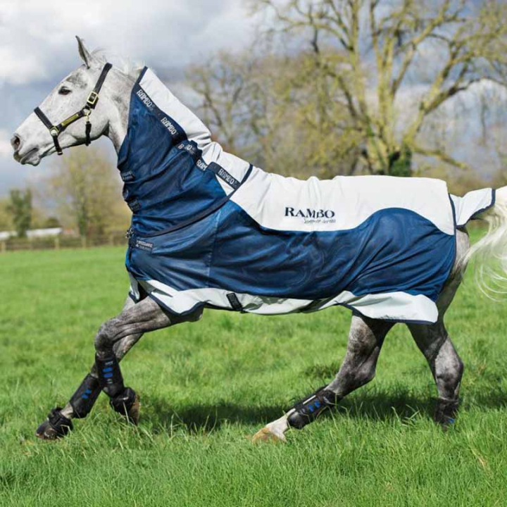 Rain & Fly Rug Rambo Summer Series V-Front Navy/Grey in the group Fly Protection / Rugs at Equinest (AAAA6SBJ0_r)
