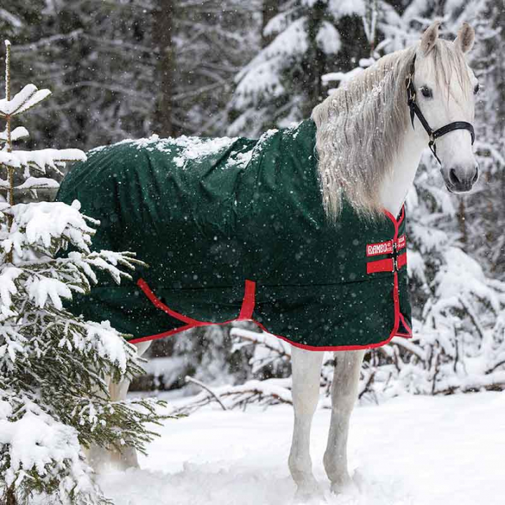 Winter Blanket Rambo Original T/O 400g Green/Red in the group Horse Rugs / Turnout Rugs / Winter Rugs at Equinest (AAAAA3-BR00-GRRE)
