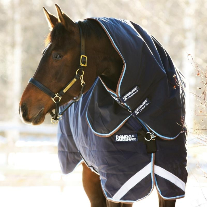 Turnout Rug Rambo Duo Plus 1000D (100g + 300g) Navy/Light Blue/Brown in the group Horse Rugs / Turnout Rugs / Winter Rugs at Equinest (AAADA3BDNNALBLBR_r)
