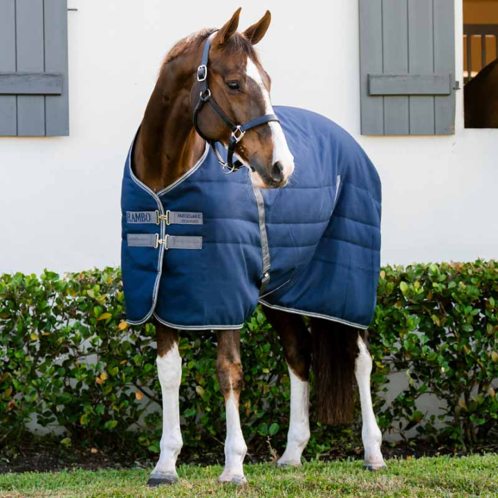 Stable Rug Rambo 1000D 100g Navy/Grey/Silver in the group Horse Rugs / Stable Rugs at Equinest (ABAAA2BJJ_r)