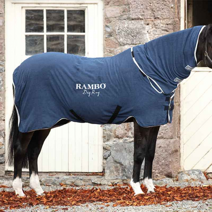 Sweat Rug Rambo Dry Rug Navy in the group Horse Rugs / Coolers at Equinest (ABAM52Ma_r)