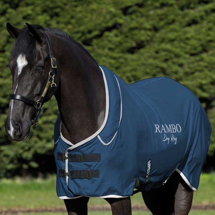 Sweat Rug Rambo Dry Rug Supreme Navy in the group Horse Rugs / Coolers at Equinest (ABAM72Ma_r)
