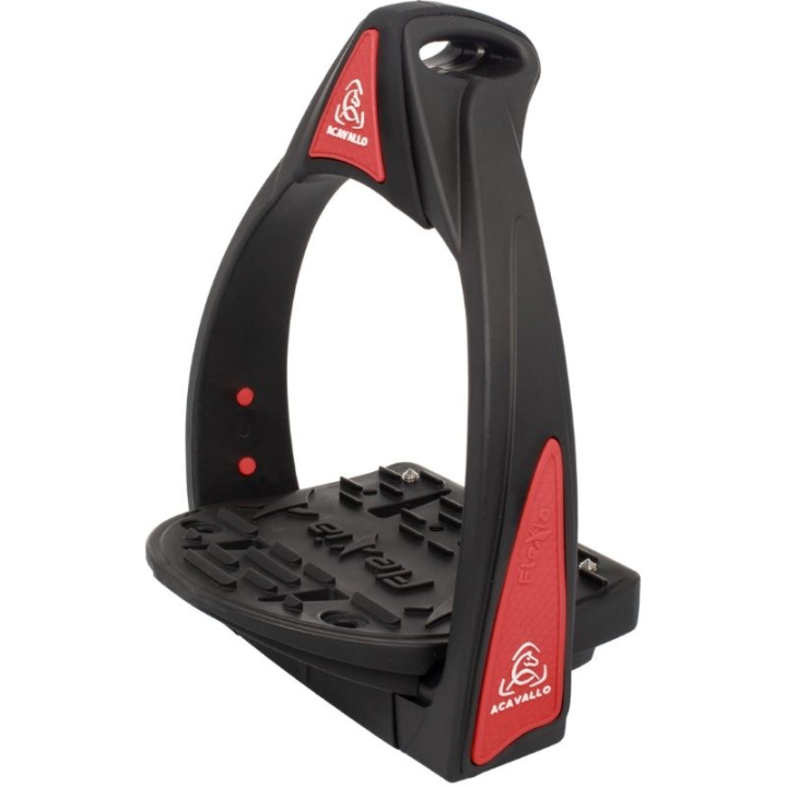 Stirrups Flexia Black/Red in the group Horse Tack / Stirrups at Equinest (AC625BKREDBARE)