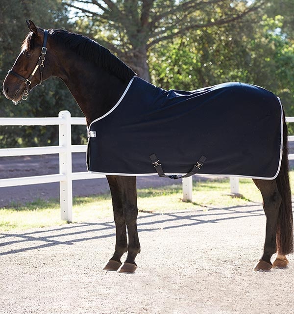 Amigo Jersey Cooler Navy in the group Horse Rugs / Coolers at Equinest (ACRJ44_N_r)
