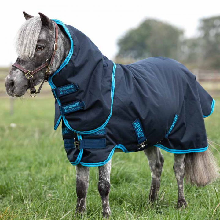 Winter Blanket Amigo Hero 6 Petite Plus T/O 200g Navy Blue/Turquoise in the group Horse Rugs / Turnout Rugs / Winter Rugs at Equinest (AKPPJ4-BEB0-NATU)