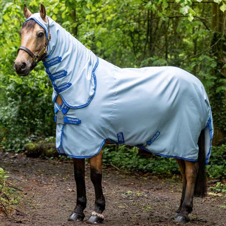 Pony Fly & Sweet Itch Rug Amigo Hoody Blue in the group Horse Rugs / Fly Rugs & Eczema Rugs at Equinest (AOROJ0Bl_r)
