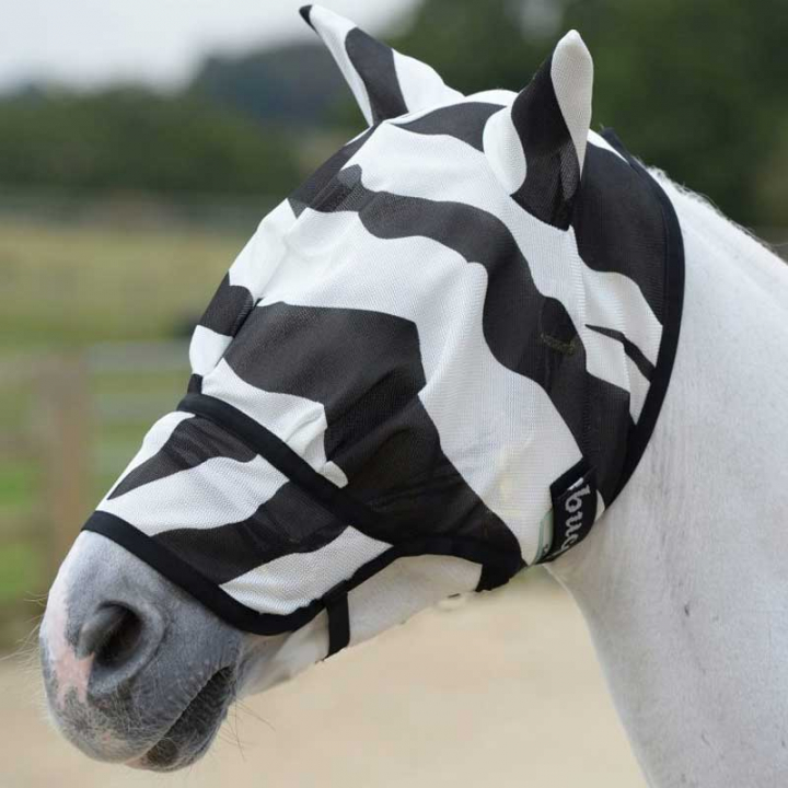 Fly Mask Buzz-Off Zebra Long Nose in the group Fly Protection / Fly Masks & Nose Nets at Equinest (B-573Z_r)