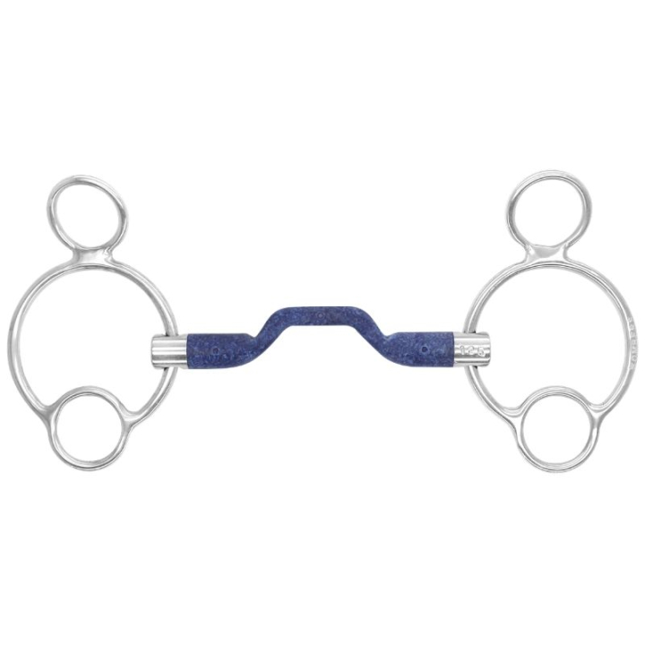2.5-Ring Bomber Blue in the group Horse Tack / Bits / 3-Ring Bits & Pessoa Bits at Equinest (B2RBB105_r)