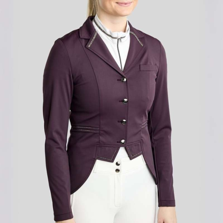 Short tailcoat MoKylie Softshell Gun Metal Crystals Fig in the group Equestrian Clothing / Show Jackets & Tailcoats at Equinest (COAT26703634FIG_r)