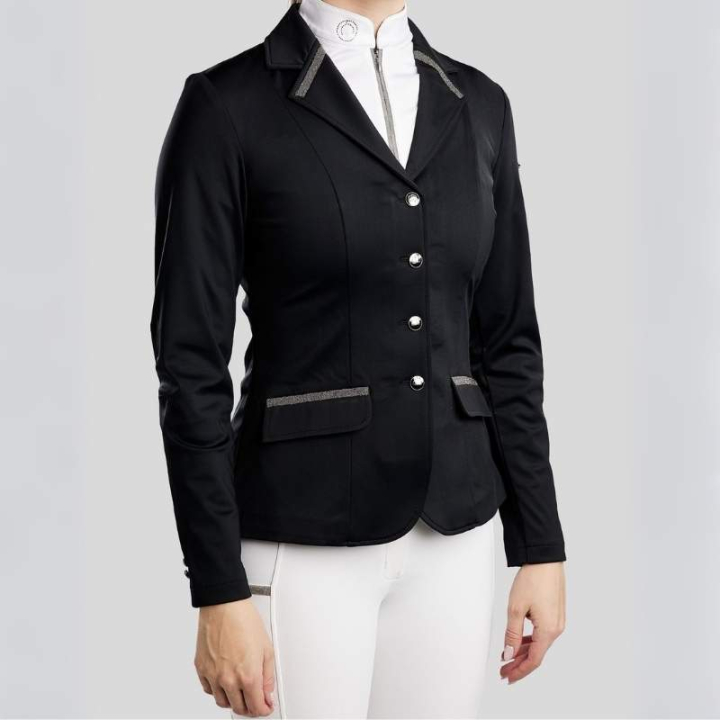 Competition Jacket MoGloria Softshell Caviar Tape Black in the group Equestrian Clothing / Show Jackets & Tailcoats at Equinest (COMB25034BA_r)