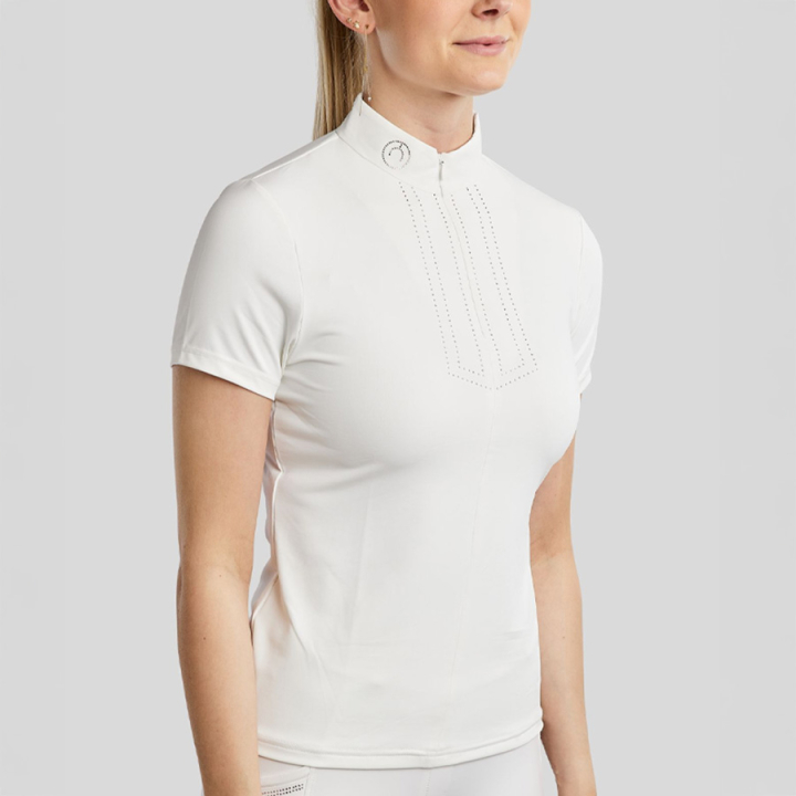 Competition Top MoVioletta Champagne Crystals White in the group Equestrian Clothing / Riding Shirts / Show Shirts at Equinest (CT26311LWH_r)