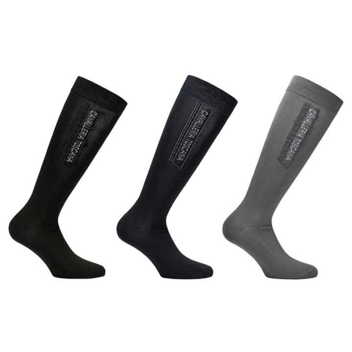 Riding Socks 3-pack Black/Navy/Gray in the group Equestrian Clothing / Riding Socks at Equinest (CZN040NA)