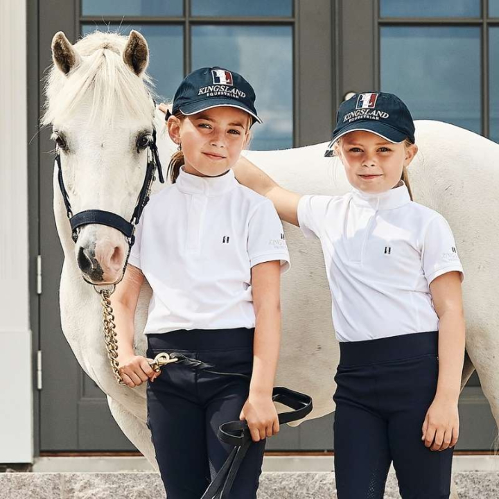 Competition Top Kids/Junior Classic Short Sleeve White in the group Equestrian Clothing / Riding Shirts / Show Shirts at Equinest (D1000222WH_r)