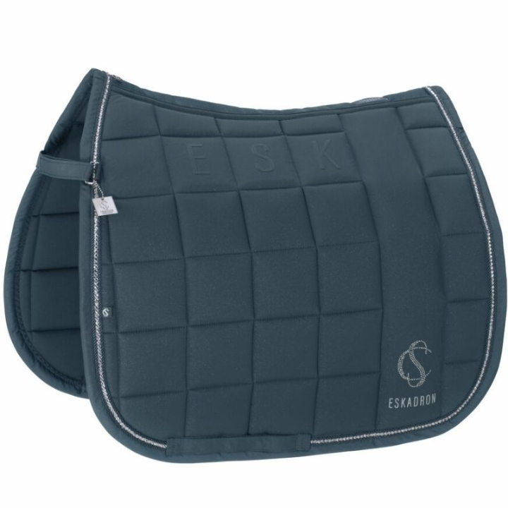 Dressage Saddle Pad Biq Square Sparkle Classic Sports Green in the group Horse Tack / Saddle Pads / Dressage Saddle Pad at Equinest (D2122765GN_r)