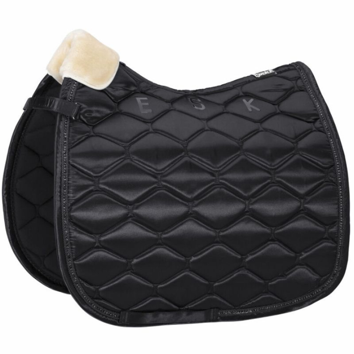 Dressage Saddle Pad Satin Crystal Black in the group Horse Tack / Saddle Pads / Dressage Saddle Pad at Equinest (D2181005BA_r)