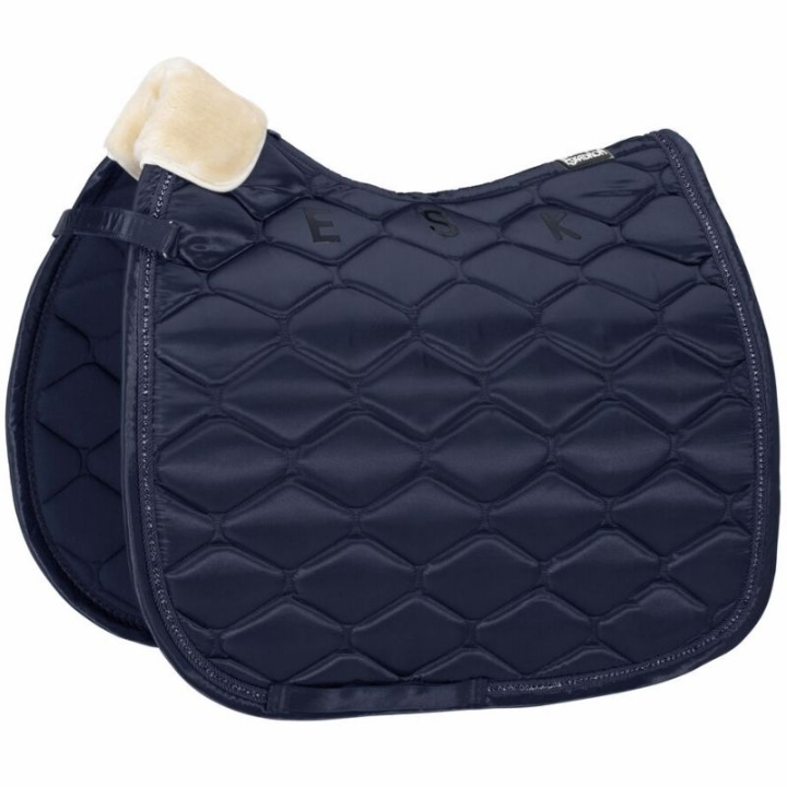 Dressage Saddle Pad Satin Crystal Navy Blue in the group Horse Tack / Saddle Pads / Dressage Saddle Pad at Equinest (D2181005NA_r)