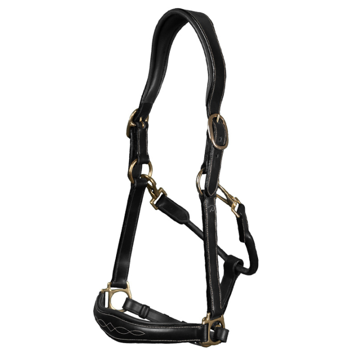 Grooming Halter Artificial Leather Anatomic DC Black in the group Horse Tack / Halters / Leather Halters at Equinest (DY09ABLCBA_r)